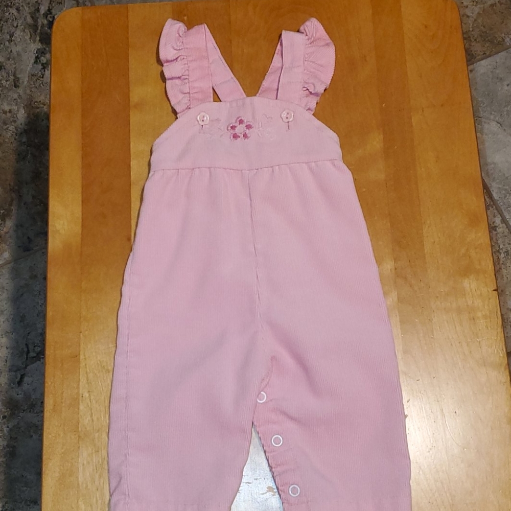 Cute soft vintage corduroy infant girls overalls